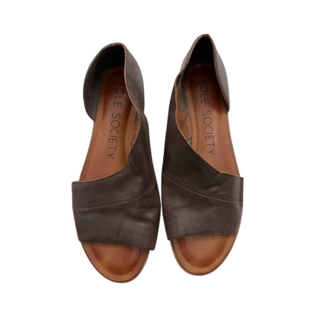 The Sole Society Colvan d'Orsay Flat Dark Brown Womens 9.5